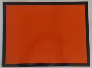 Hoja autoadhesiva panel naranja 300 x 400 mm sin raya y sin numeración ADR/RID/IMDG