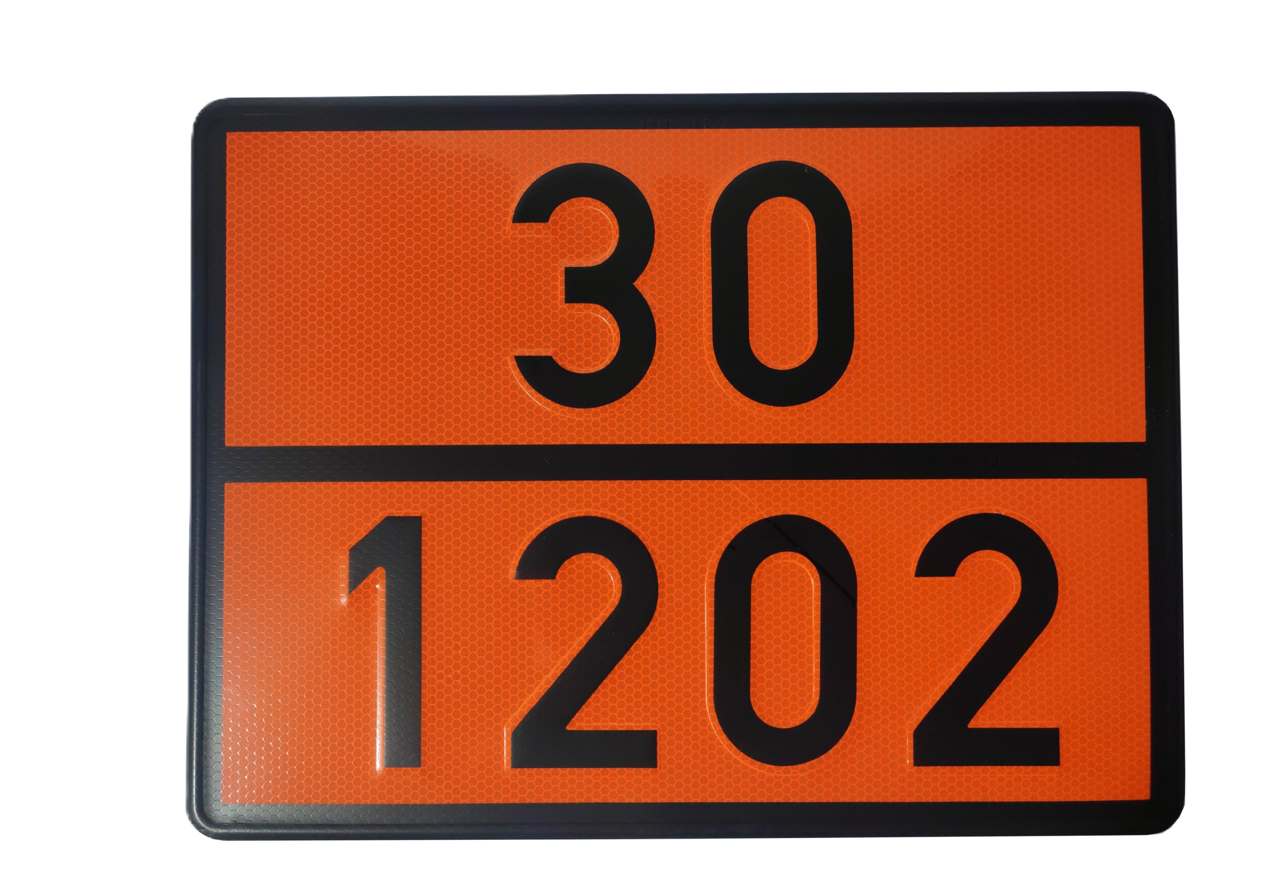 Señal V-11 panel naranja gasóleo 30/1202 - ADR 300 x 400 mm