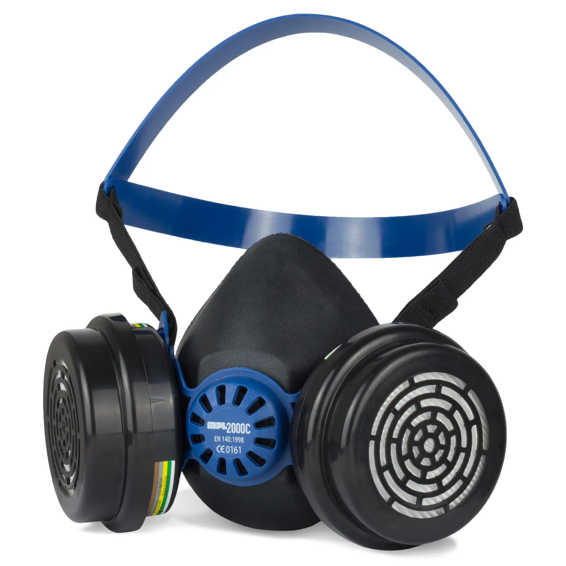 Máscara de evacuación de emergencias ADR completa con doble filtro A1B1E1K1-P3R